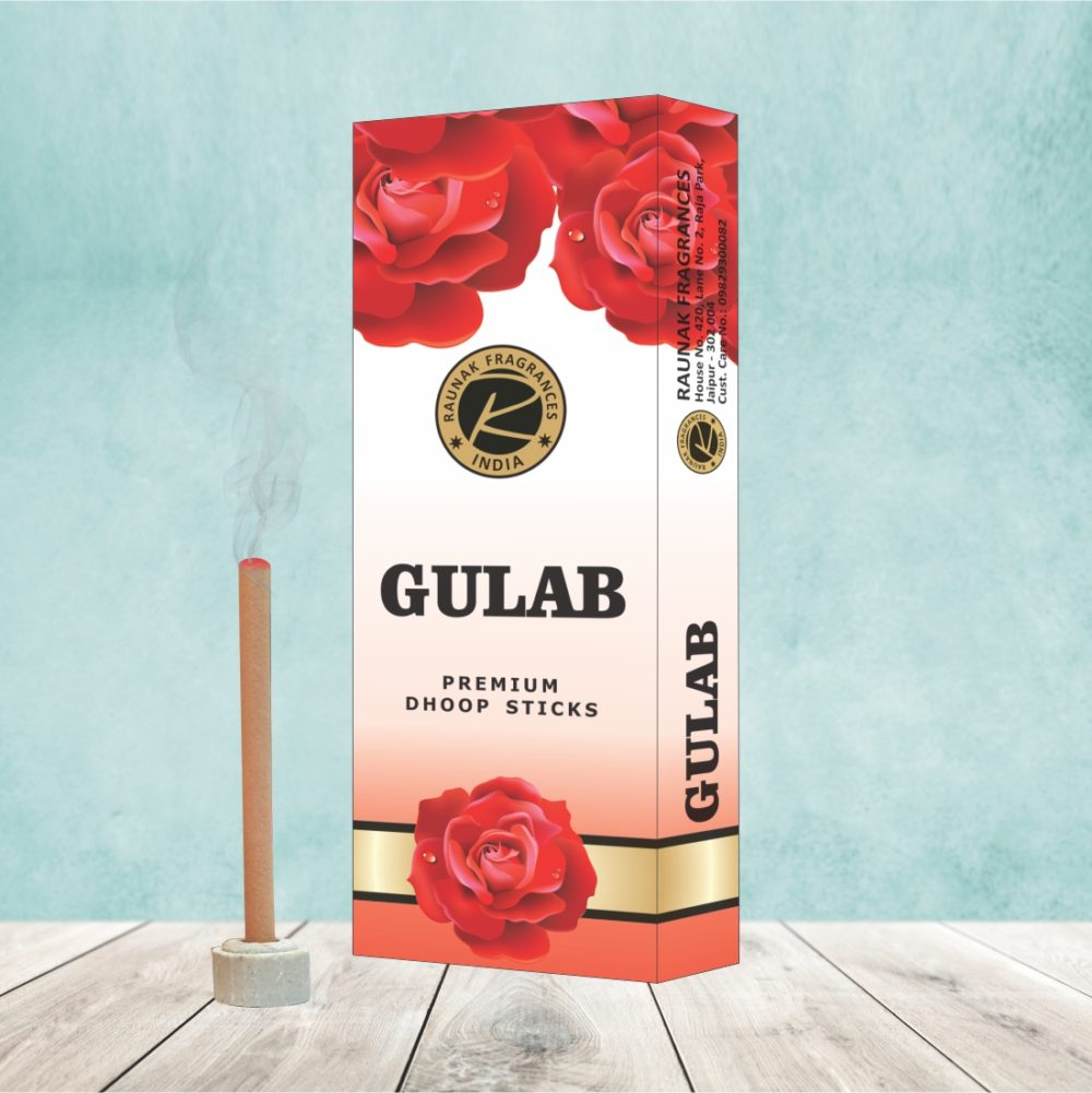 Gulab Premium Dhoop Sticks (10 Sticks)