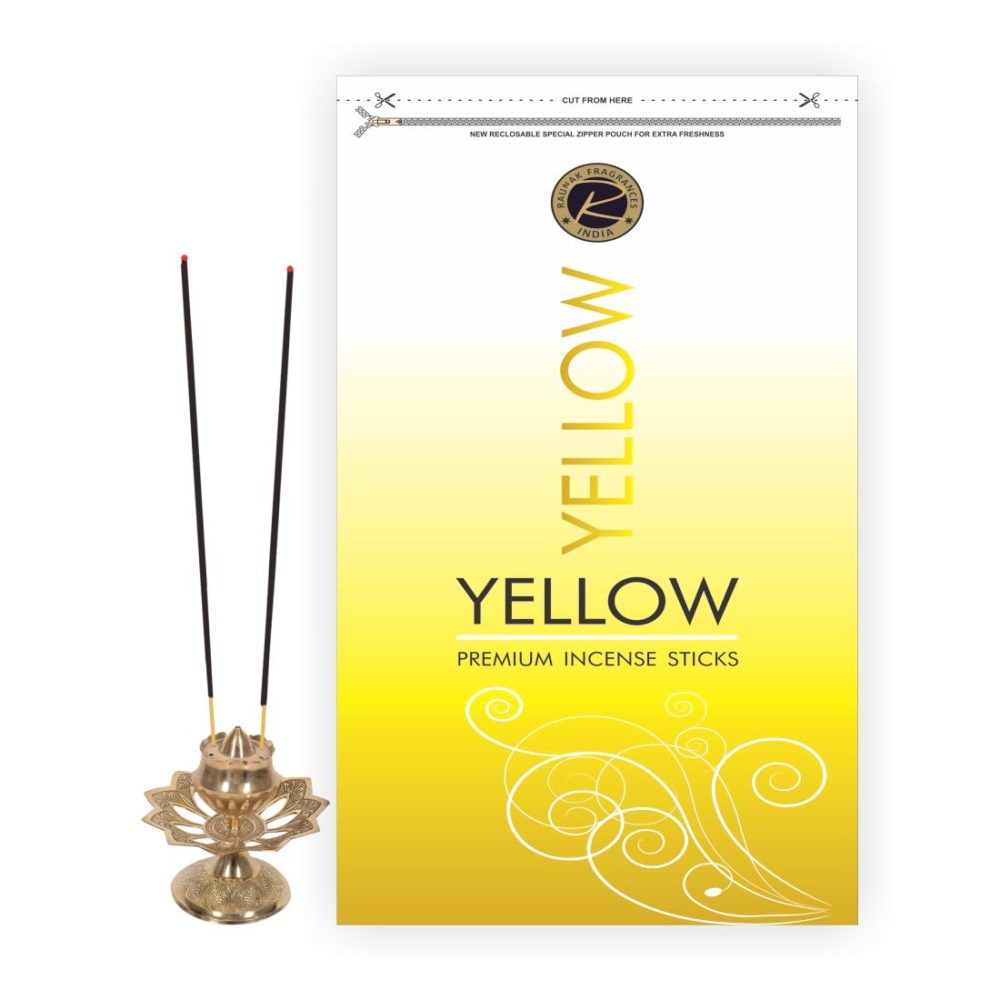 Yellow Premium Incense Sticks (130 Gram) - Image 2