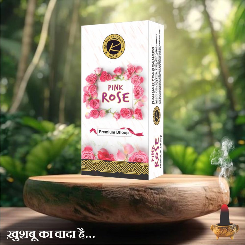 Pink Rose Premium Wet Dhoop Box (35 Gram)