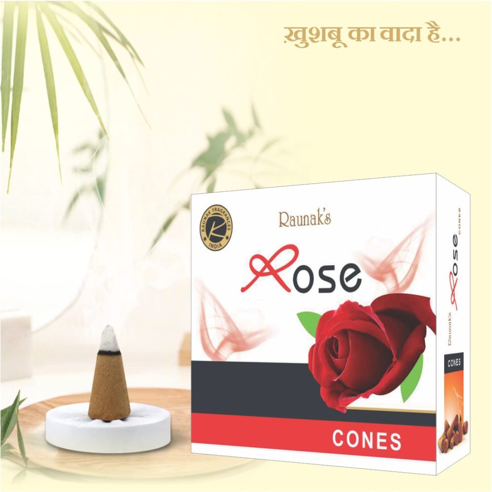 Rose Dhoop Cones Box (25 Gram)