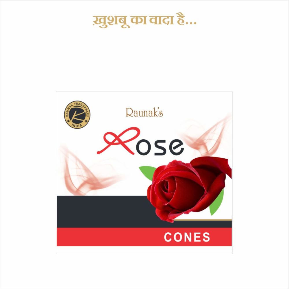 Rose Dhoop Cones Box (25 Gram) - Image 2