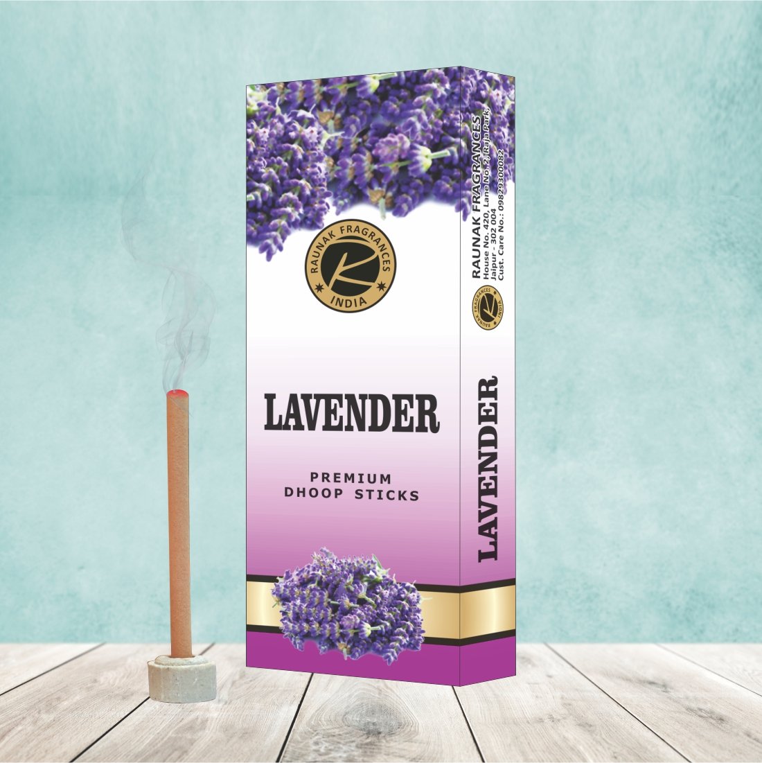 Lavender Premium Dhoop Sticks (10 Sticks)