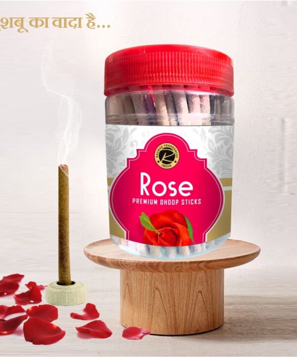 Rose Dhoop Sticks Jar (100 Gram)